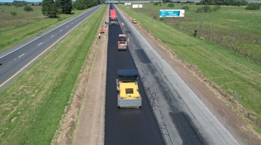 Etapa final de las obras de repavimentación en Ruta 2