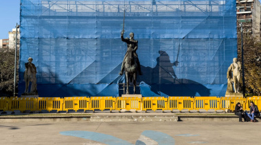 Comenzó la restauración de un monumento histórico del Parque Rivadavia