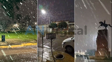 Tras 16 años, volvió a nevar en Olavarría