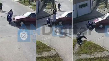 Imprudente automovilista levantó por los aires a motociclista en Berisso