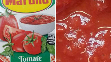 Advierten por presencia de gusanos en tomate triturado marca Marolio