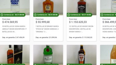 Aduana subastará bebidas alcohólicas y neumáticos en desuso