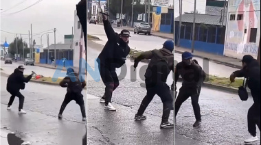 Captan una pelea con facas bien tumbera en plena calle en La Matanza