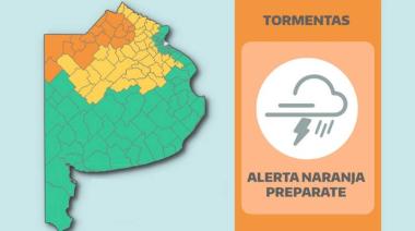 Alerta por lluvias, granizo y fuertes vientos en gran parte de la provincia de Buenos Aires