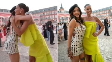 El emotivo cruce entre María Becerra y Pampita en la Madrid Fashion Week