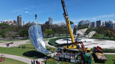 Arrancó la etapa final de la restauración de la Floralis Genérica