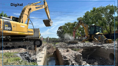 Reactivan histórica obra hidráulica de Burzaco sur: más de 100 mil vecinos beneficiados