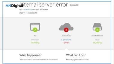Caída global de Cloudflare: fallas en ChatGPT, Facebook y X