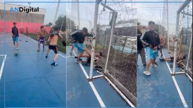 Le dio una patada en la cabeza a un menor y lo noqueó en una canchita de Merlo