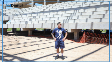 Brian Castaño recorrió el polideportivo Lionel Messi y emocionó a La Matanza