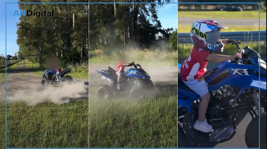 Filmó a su hijo manejando un cuatriciclo en la ruta y le sacaron la licencia de conducir