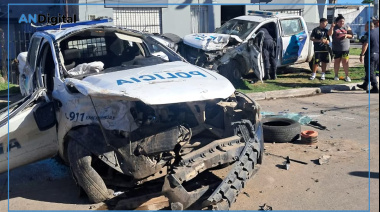 Impactante choque de patrulleros en La Matanza: Venían persiguiendo motochorros