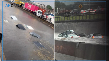 Diluvio e inundaciones en el AMBA: Autos bajo el agua y calles convertidas en ríos