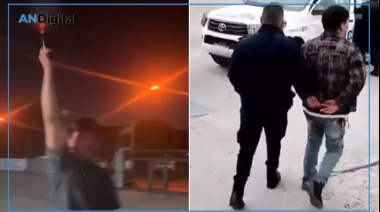 Un chino festejó el año nuevo disparando al aire, su video se viralizó y acabó detenido