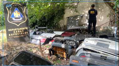 Desbaratan “cementerio” vehicular en Castelar: cientos de autopartes secuestradas