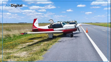Una avioneta debió aterrizar de emergencia en la ruta 56, cerca de Pinamar