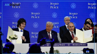 Milei tomó protagonismo en la presentación del Consejo de Paz impulsado por Trump