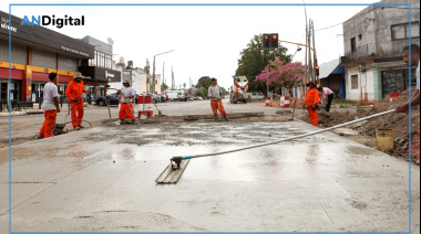 Avanza la nueva pavimentación en estratégica arteria de Los Hornos