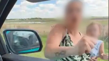 General Madariaga: llevaba a una bebé en brazos mientras manejaba y terminó preso