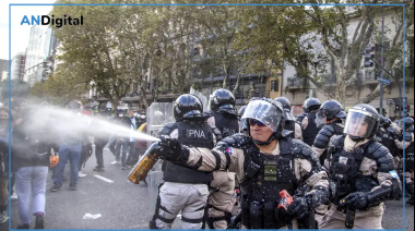 Fuerte operativo en adyacencias del Congreso por las protestas contra la reforma laboral