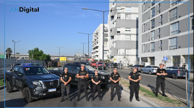 Custodia policial tras el derrumbe en el complejo “Estación Buenos Aires”