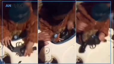 Video viral en Punta Lara: polémica por la mujer que le enseña a su hijo a usar un arma