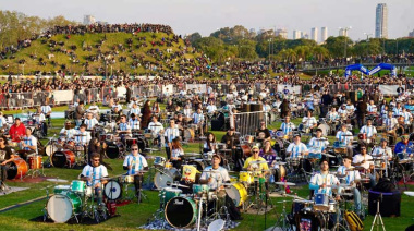 Costanera Norte: más de 500 bateristas participaron de un festival récord