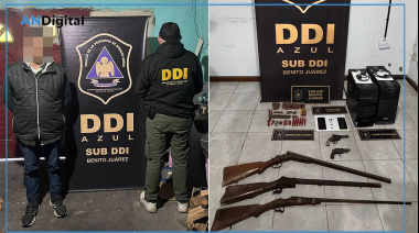 Allanamiento por material de abuso infantil en Benito Juárez acaba con un detenido y un arsenal secuestrado