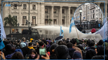 Brutal represión: Balas de goma, hidrantes y corridas en inmediaciones del Congreso