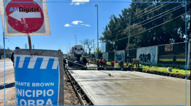 Avanzas las obras viales en todas las localidades de Almirante Brown