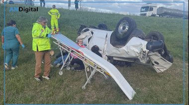Tragedia en Ruta 2: un muerto y tres heridos tras el vuelco de una camioneta en Chascomús