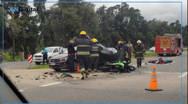 Terrible choque en la Ruta 2 a la altura de La Plata: murieron un policía retirado y un motociclista