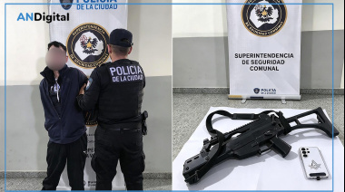 Cayó en Parque Avellaneda ladrón que robaba con una réplica de ametralladora