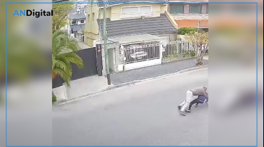 Mar del Plata: salió a pasear con su bebé, vio a un ladrón y lo tacleó en plena calle
