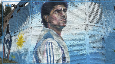 Almirante Brown homenajeó a Diego Maradona con un impactante mural en Burzaco