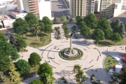 Empezaron en La Plata las obras para reconstruir Plaza Italia