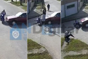 Imprudente automovilista levantó por los aires a motociclista en Berisso