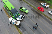 Triple choque en Mar del Plata incluyó a patrullero robado por paciente psiquiátrico a dos policías