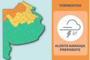 Alerta por lluvias, granizo y fuertes vientos en gran parte de la provincia de Buenos Aires