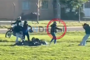 Roban una moto y disparan sus armas a plena luz del día y rodeados de niños en Ezeiza