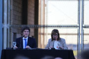 Con Espert entre el público presente, Milei y Bullrich hicieron un acto en la cárcel de Ezeiza