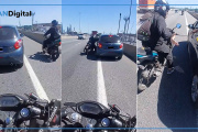 Automovilista y motociclista se pelaron en plena autopista y ahora le quieren sacar las licencias