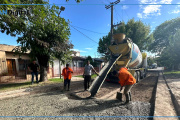 El Municipio de Brown avanza con pavimentos de hormigón en Longchamps