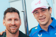 Lionel Messi en el Gran Premio de Miami: el saludo con Franco Colapinto