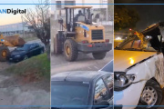 Salió a festejar el triunfo de Argentina con una retroexcavadora y chocó 7 autos: Estaba borracho