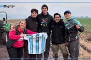 El video viral del Dibu Martínez: quedó atrapado en el barro en Sierra de los Padres y un tractor lo rescató