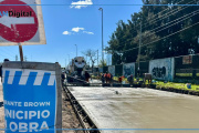 Avanzas las obras viales en todas las localidades de Almirante Brown