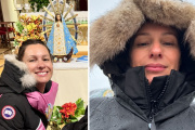 Pampita caminó a Luján bajo la lluvia y miles de fieles avanzan hacia la Basílica