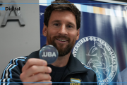 Lionel Messi fue distinguido por la UBA antes de su última función en la Selección