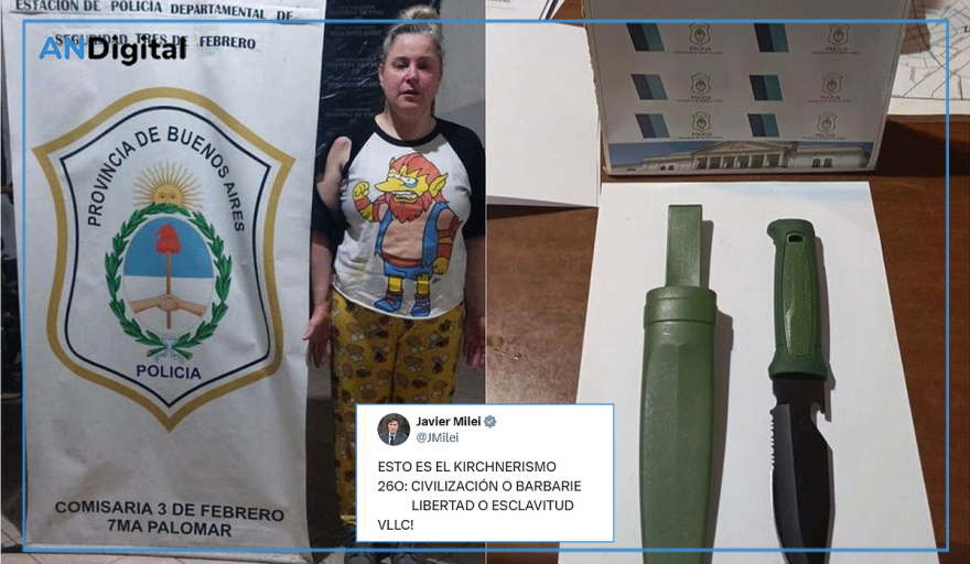 Una mujer detenida en el acto de Milei: el Presidente la vinculó al kirchnerismo